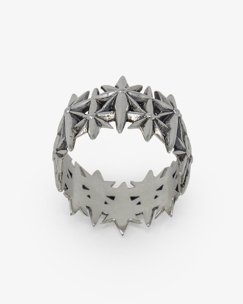 All Around Star Sterling Silver Ring - Silver