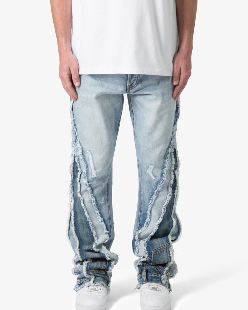 B373 Patch Flare Denim - Light Blue