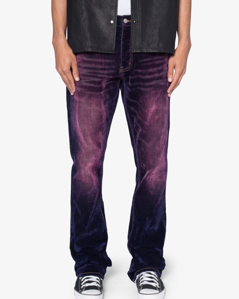 B577 Suede Flare Denim - Purple