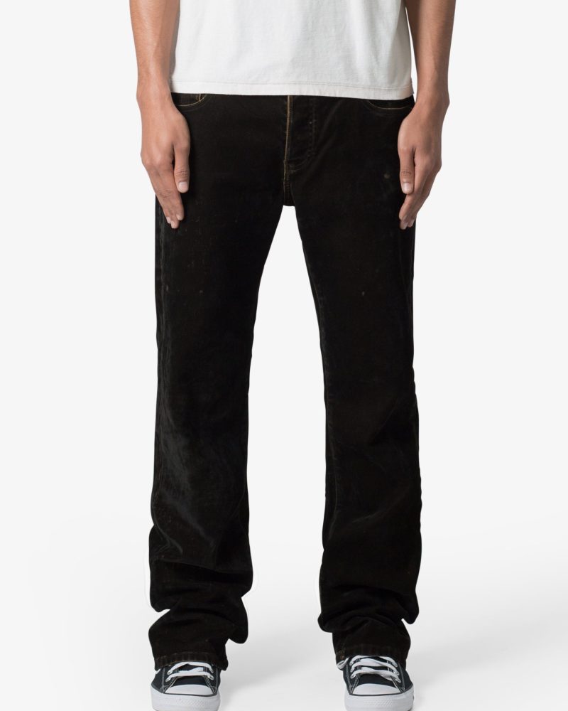 B577 Suede Western Flare Denim - Brown