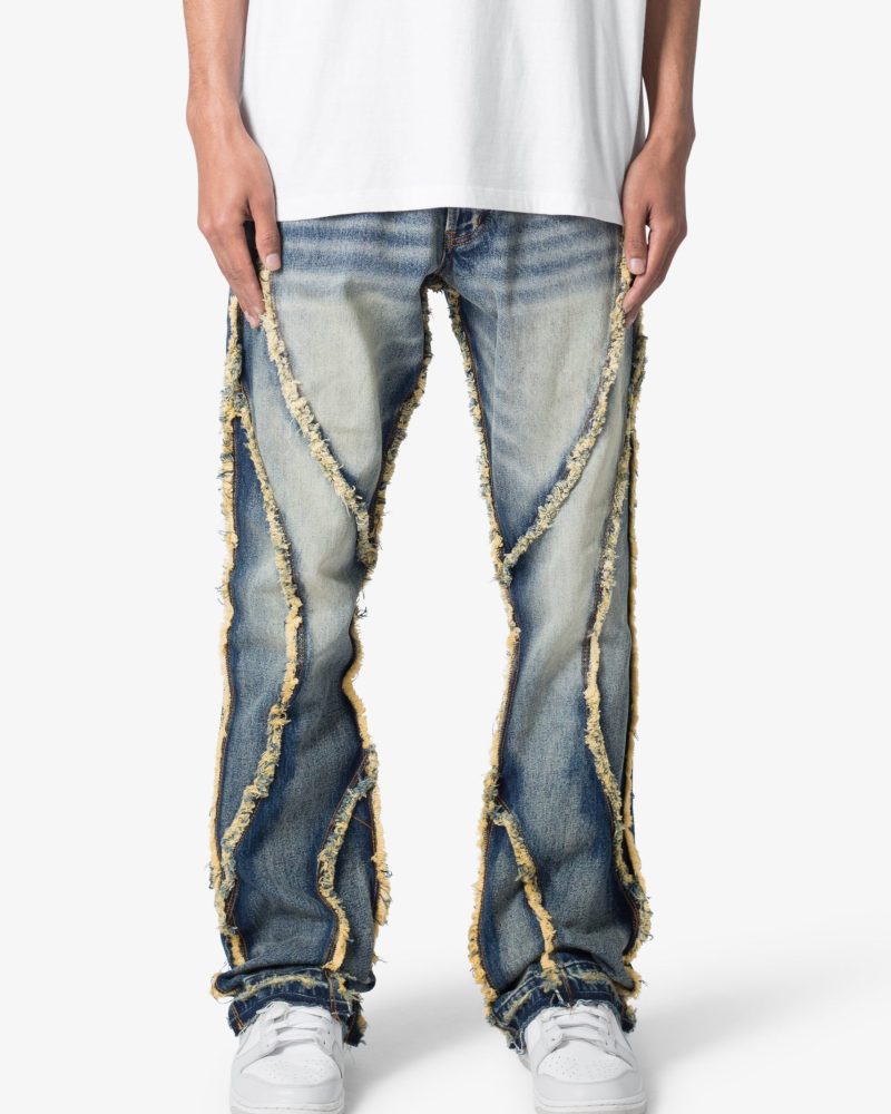 B638 Ethereal Flare Rip Denim - Medium Blue