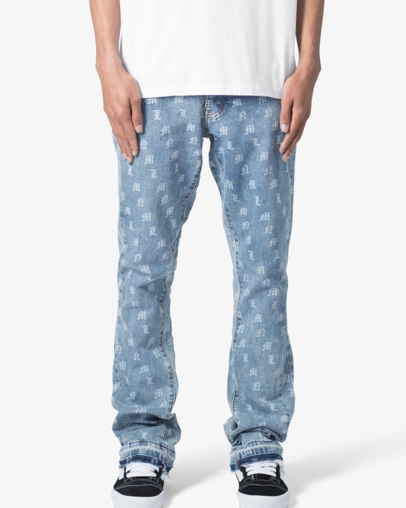 B639 Old English Flare Denim - Medium Blue