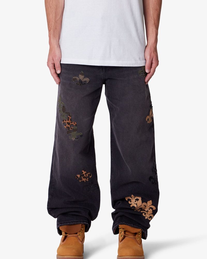 Baggy Fleur Denim - Black