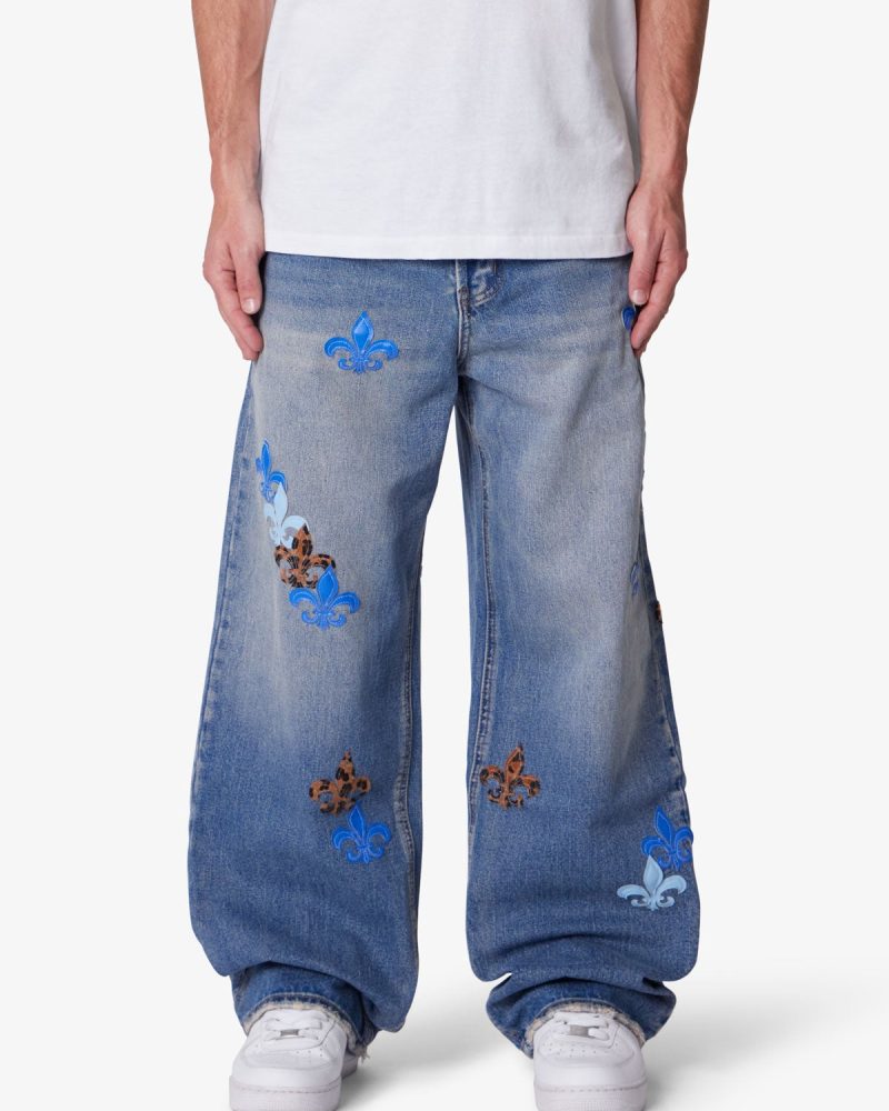 Baggy Fleur Denim - Blue