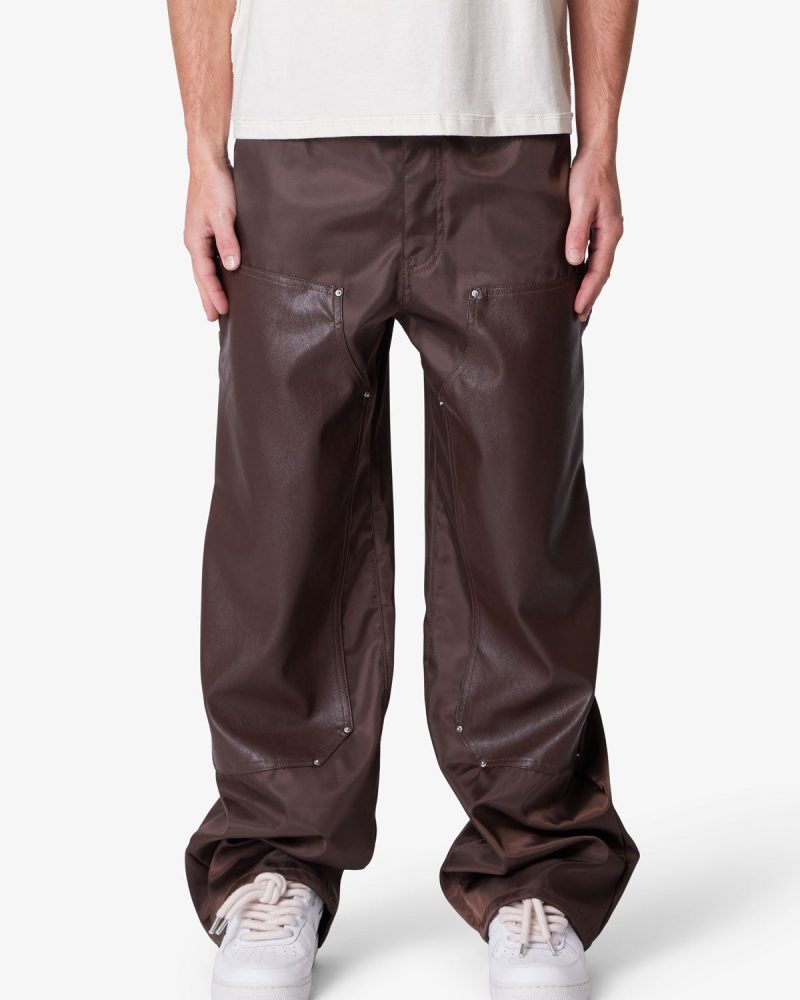 Baggy Nylon Work Pants - Brown