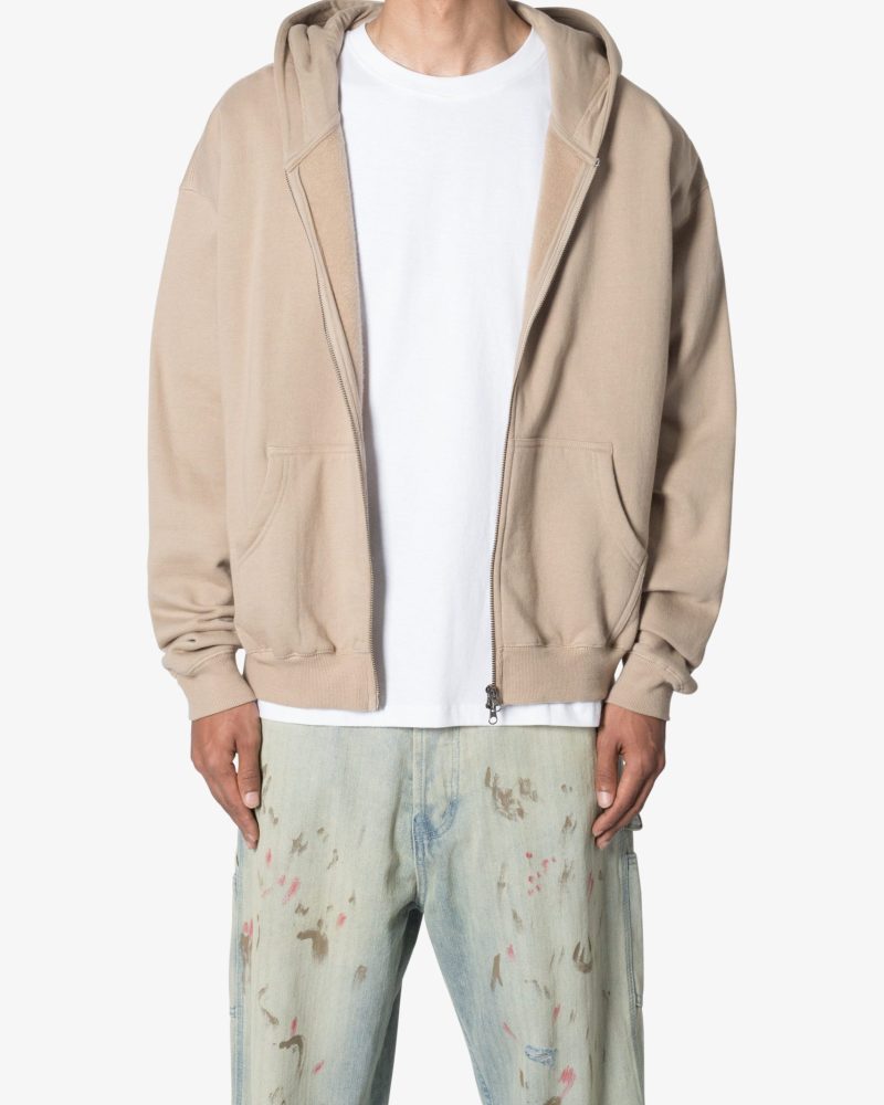 Basic Zip Up Hoodie - Earth