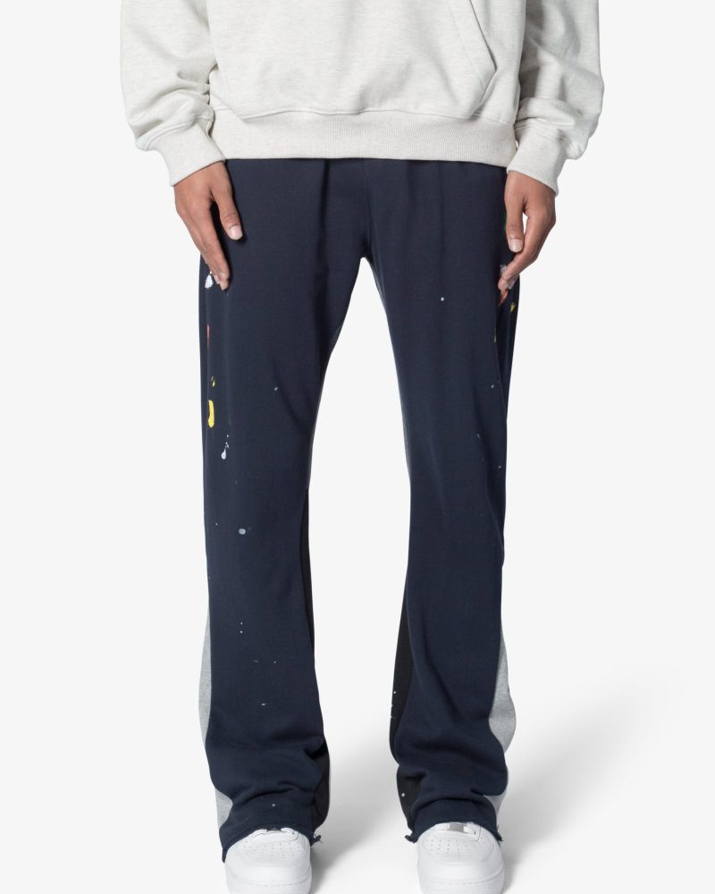 Contrast Bootcut Sweatpants - Navy