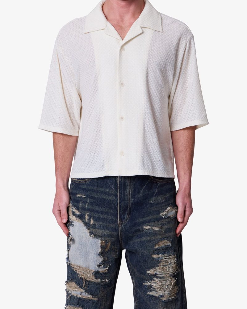 Diamond Knit Shirt - Off White