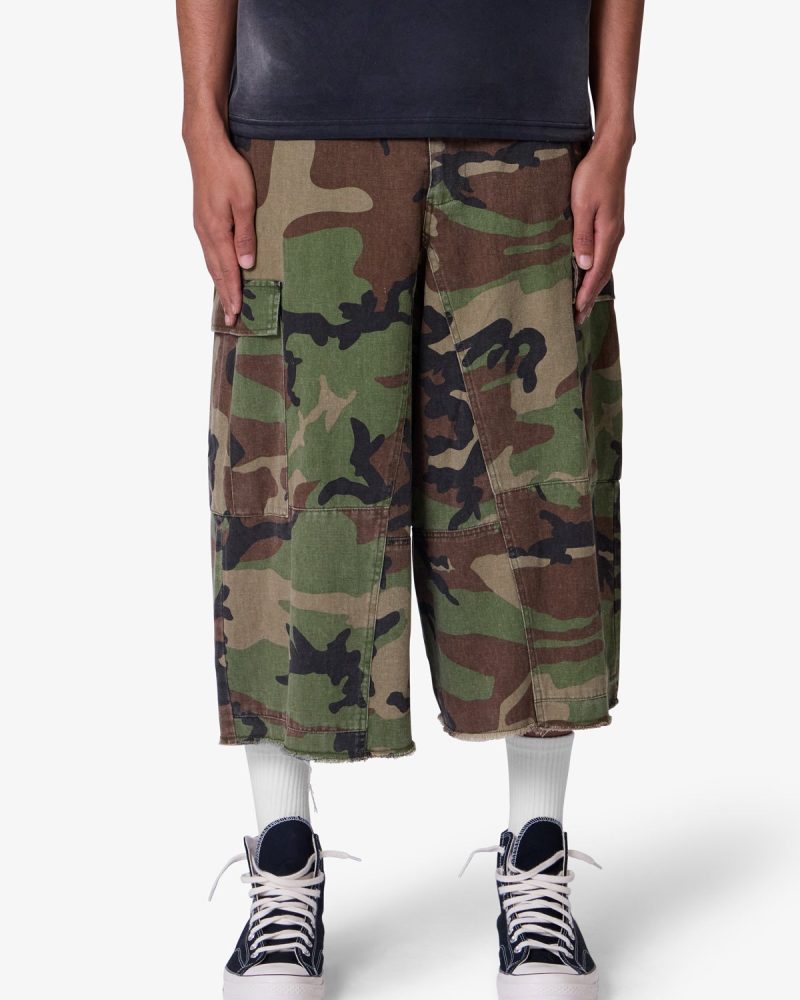 Extra Long Cargo Shorts - Camo