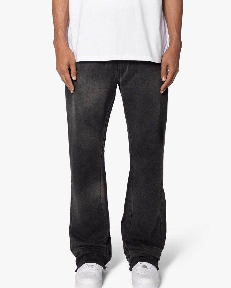 Faded Bootcut Sweatpants - Washed Black