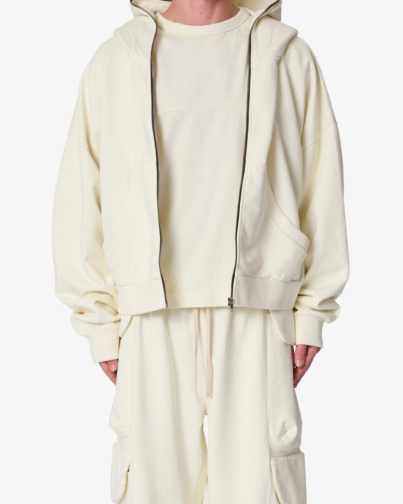Full Zip Hoodie - Off White