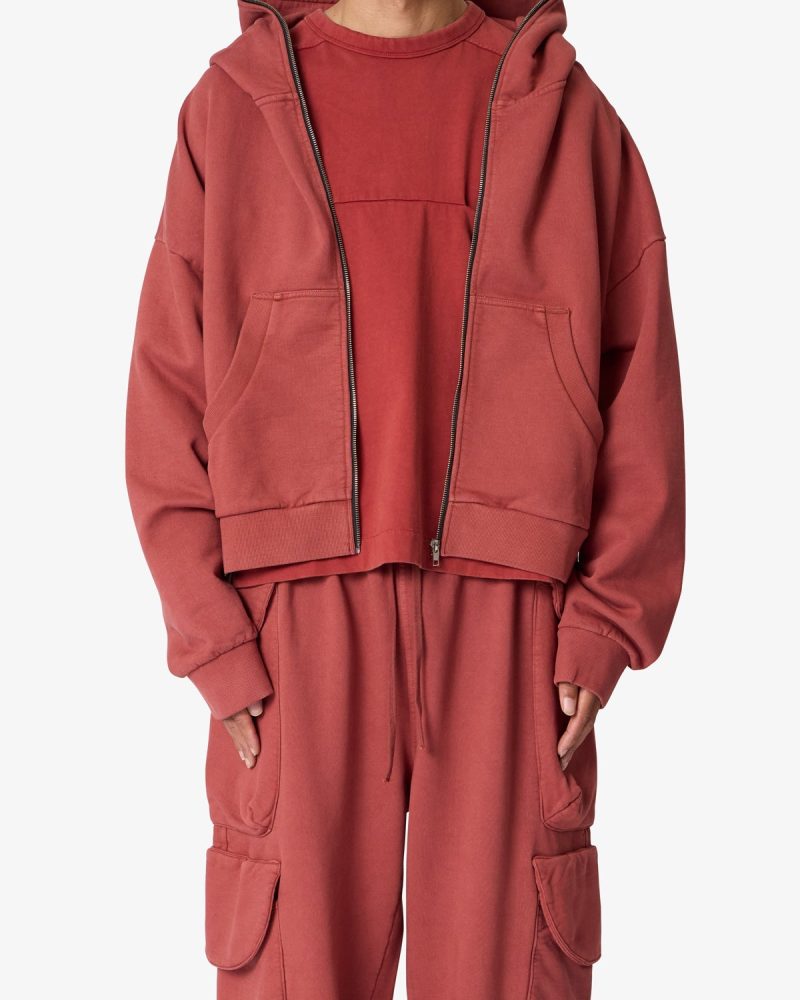 Full Zip Hoodie - Rust