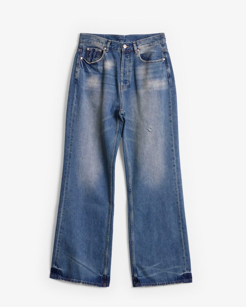 G:04 Relaxed Flare Denim - Medium Blue