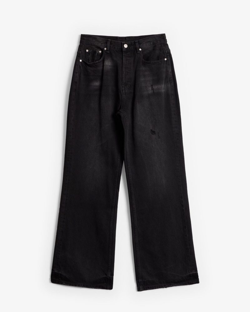 G:04 Relaxed Flare Denim - Washed Black