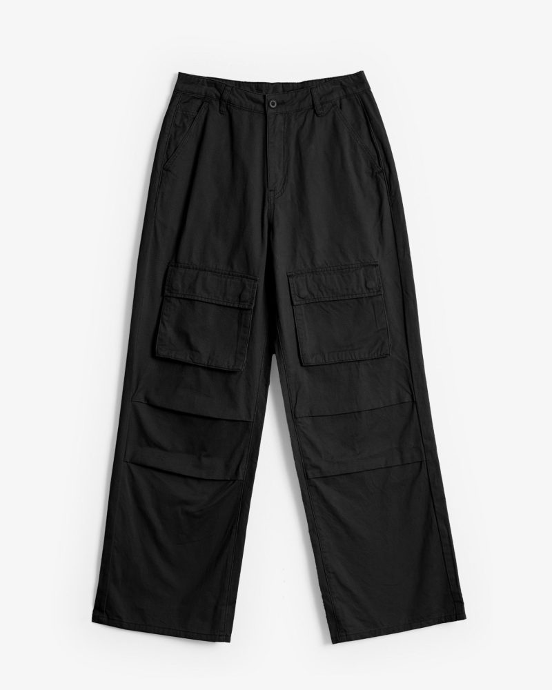 LWH Relaxed Baggy Cargo Pants - Black