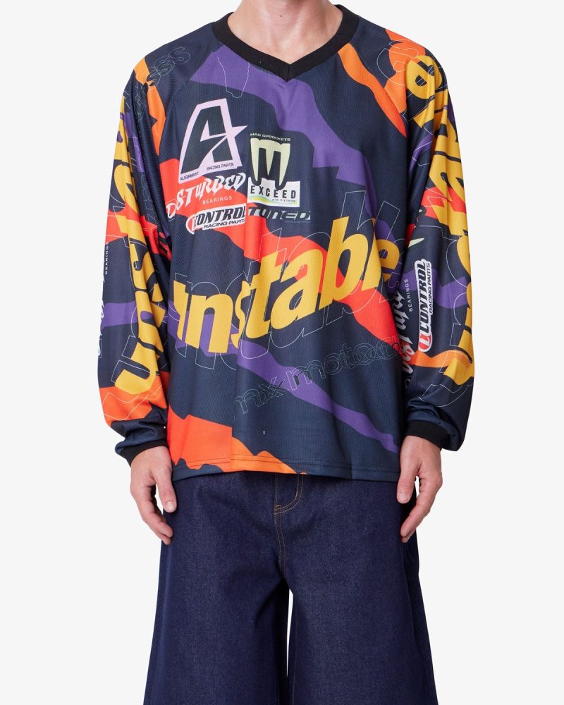 Unstable Moto Shirt - Orange Multi