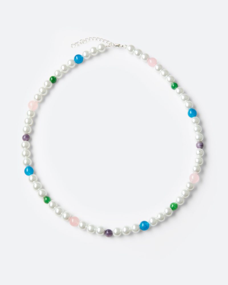 Mixed Beaded Pearl Necklace - Multi