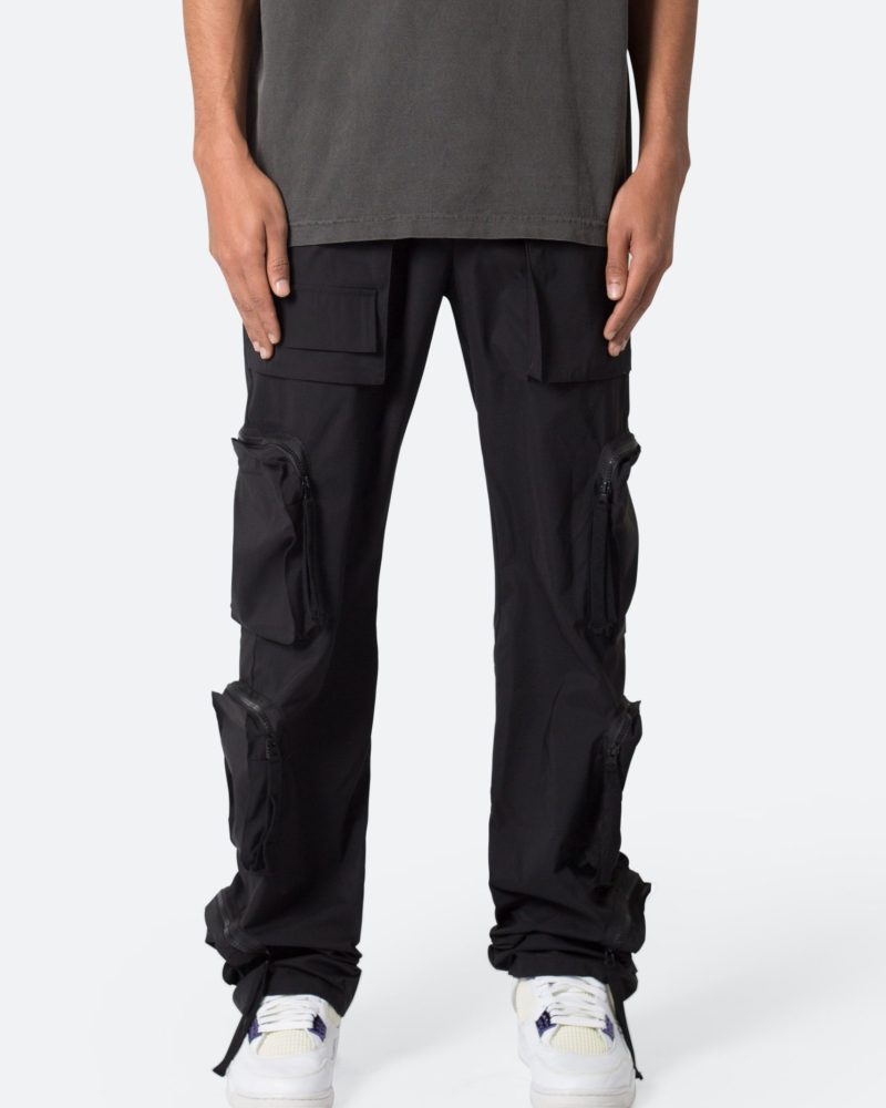 Multi Pocket Drawcord Pants - Black