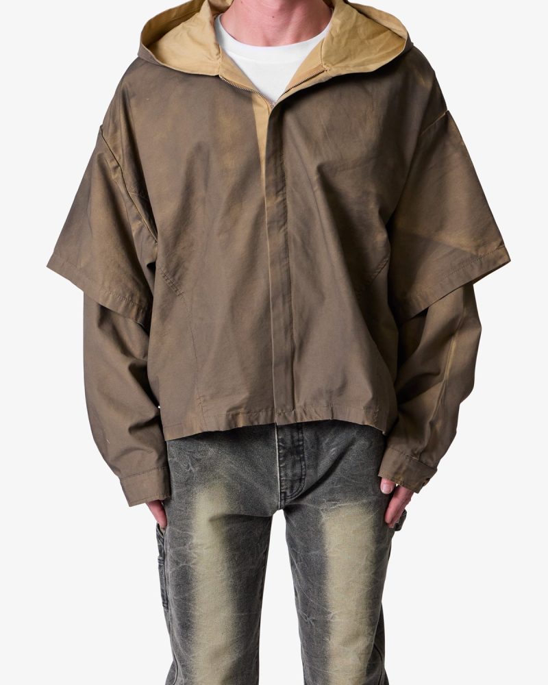 Oiled Hunting Poncho Jacket - Tan