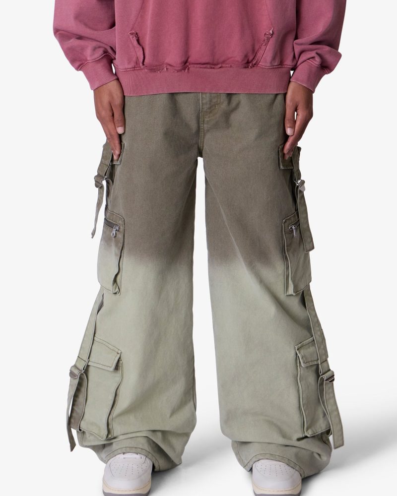 Ombre Grime Cargo Pants - Olive