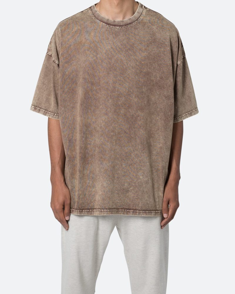 Oversized Acid Tee - Brown