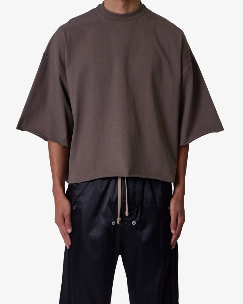 Oversized Raw Hem Tee - Muddy Grey