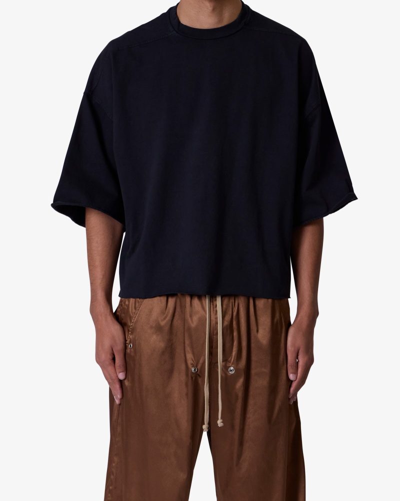 Oversized Raw Hem Tee - Washed Black