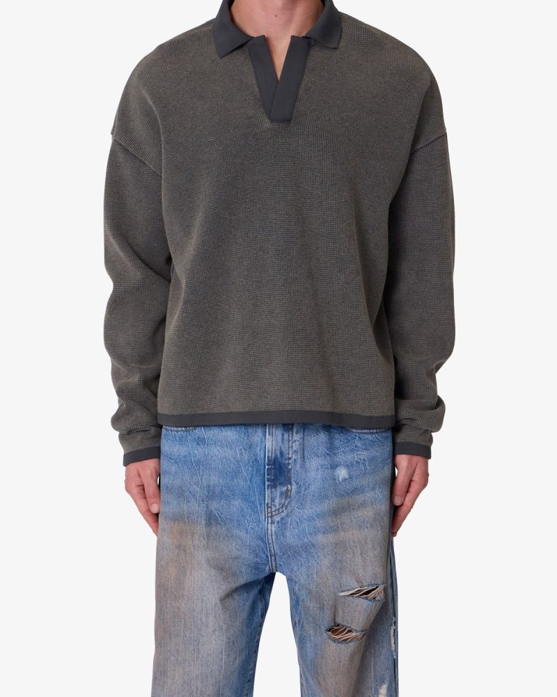 Polo Thermal L/S Shirt - Charcoal Grey