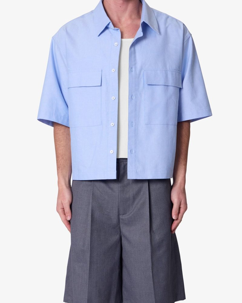 Poplin Bus Driver Shirt - Light Blue