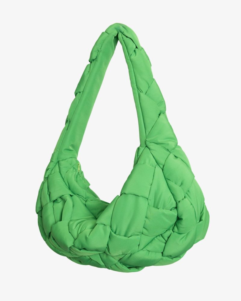 Quilted Cross Body Bag - Green