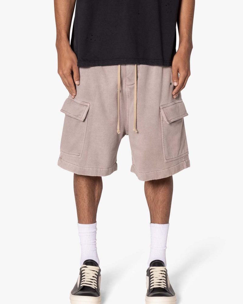 Rave Cargo Fleece Sweat Shorts - Washed Mauve