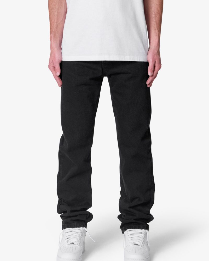 Raw Straight Denim - Rinsed Black