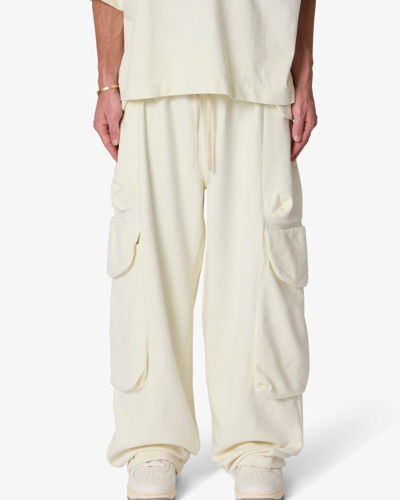 Side Cargo Pocket Sweatpants - Off White