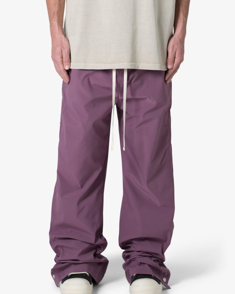 Side Snap Nylon Pants - Mauve