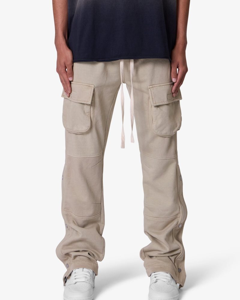 Snap Front Fleece Cargo Pants - Washed Earth