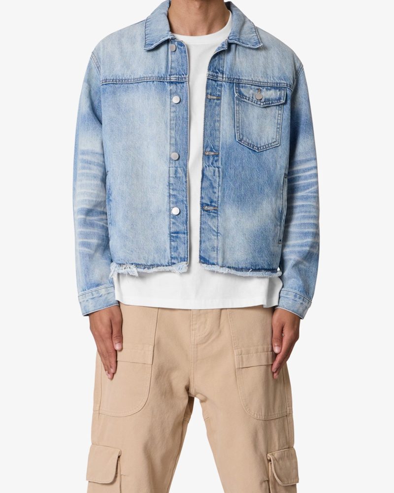 Sun Washed Denim Jacket - Light Blue