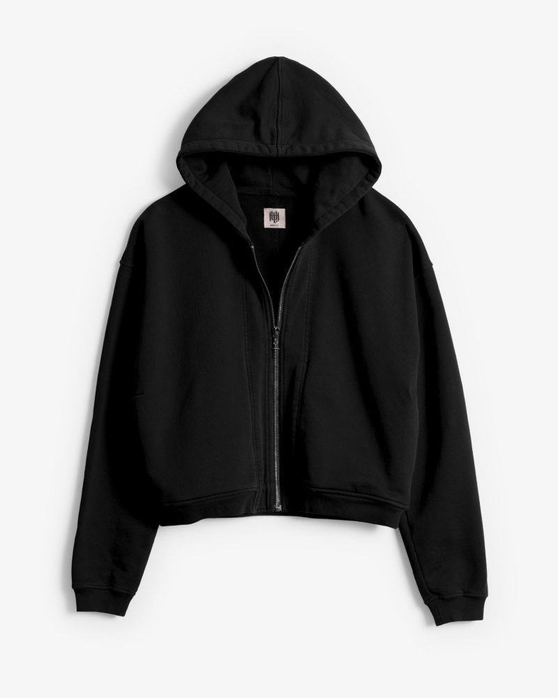 The Perfect Zip Up Hoodie - Aged Black