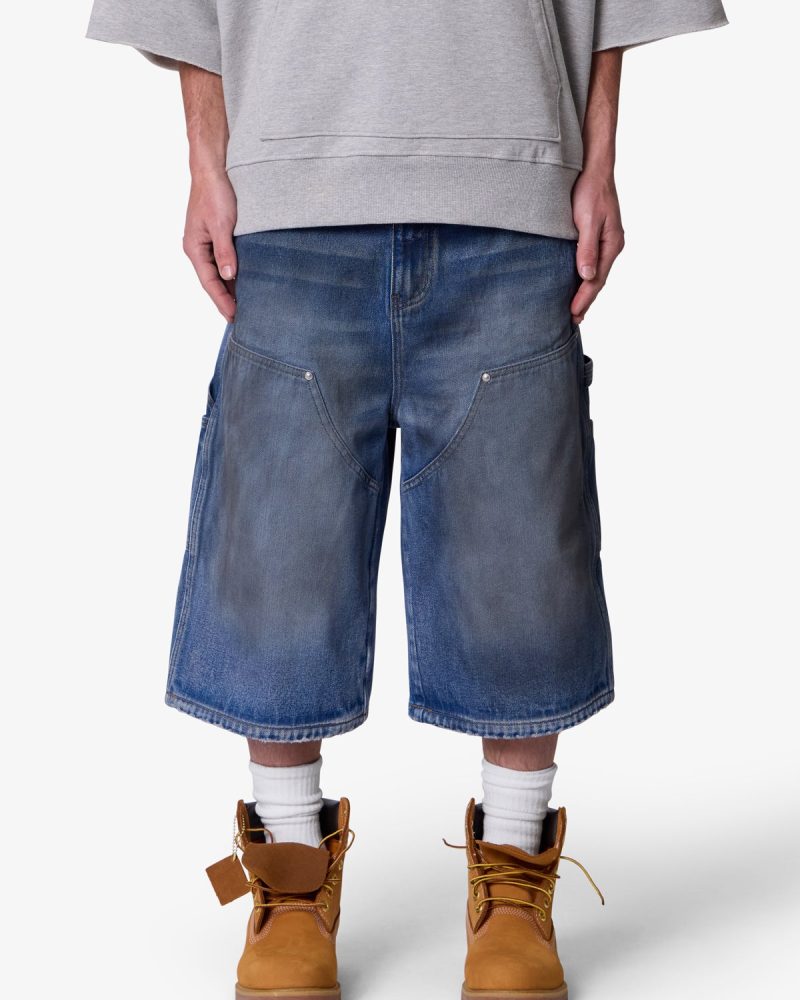 Ultra Baggy Carpenter Shorts - Washed Blue