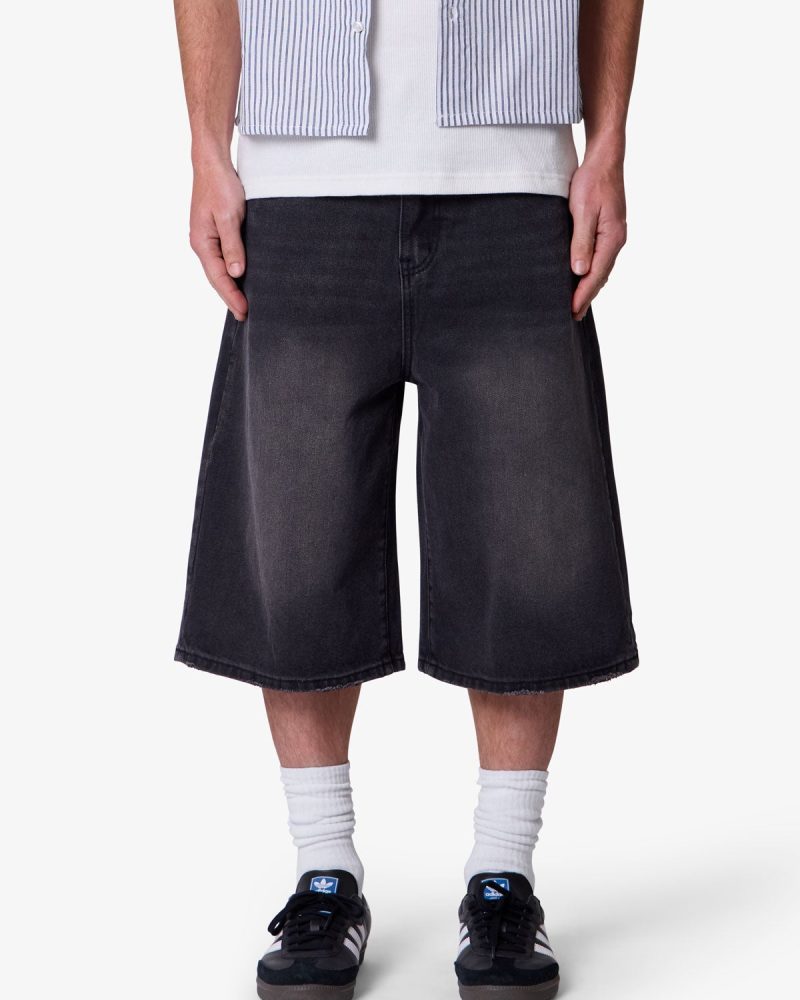 Ultra Baggy Denim Shorts - Black