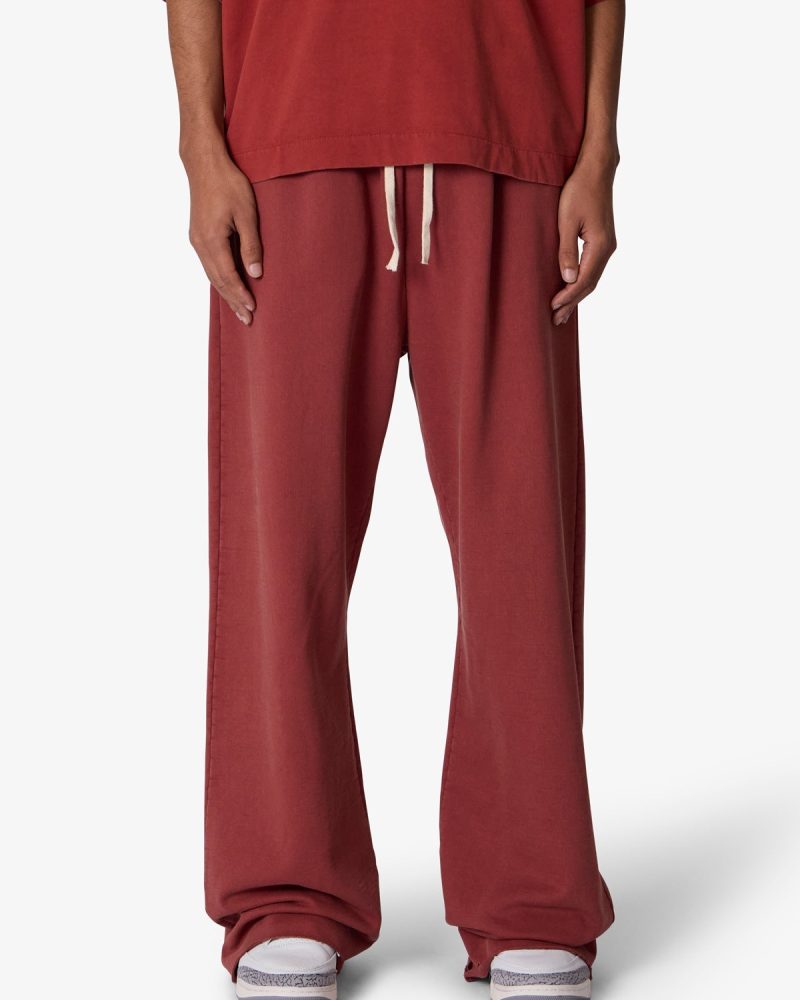 Ultra Baggy Heavy Fleece Sweatpants - Rust
