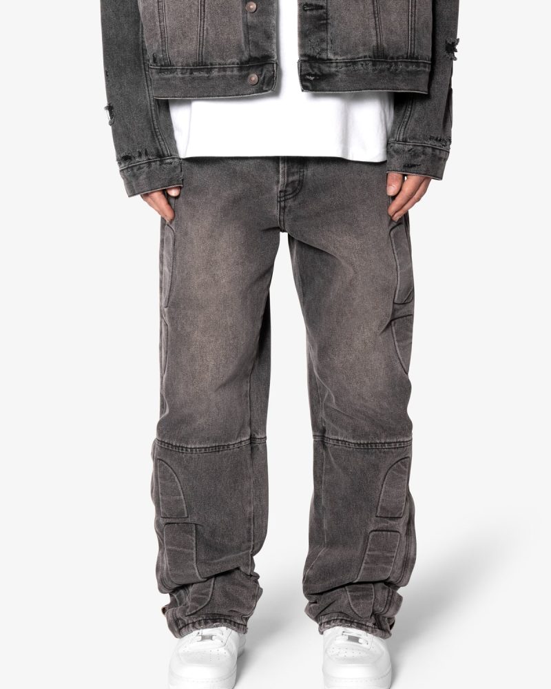 Ultra Baggy Moto Denim - Black
