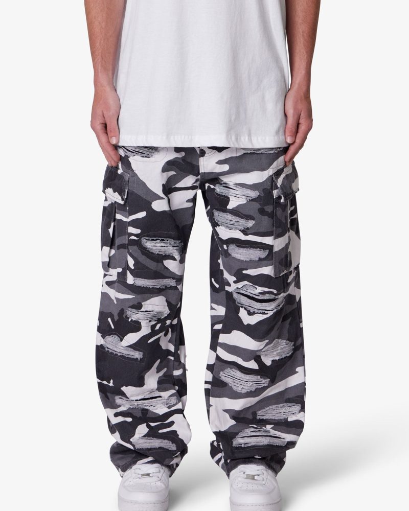 Ultra Baggy Skated Cargo Pants - Black/White