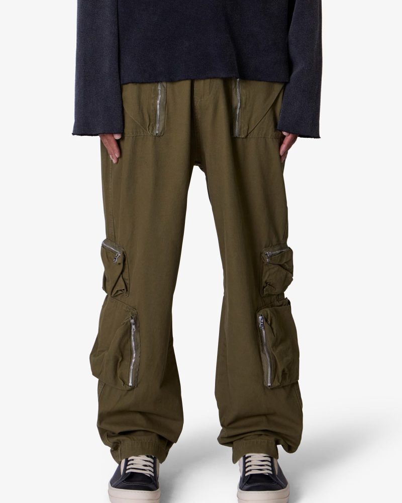 Ultra Baggy Tactical Cargo Pants - Olive