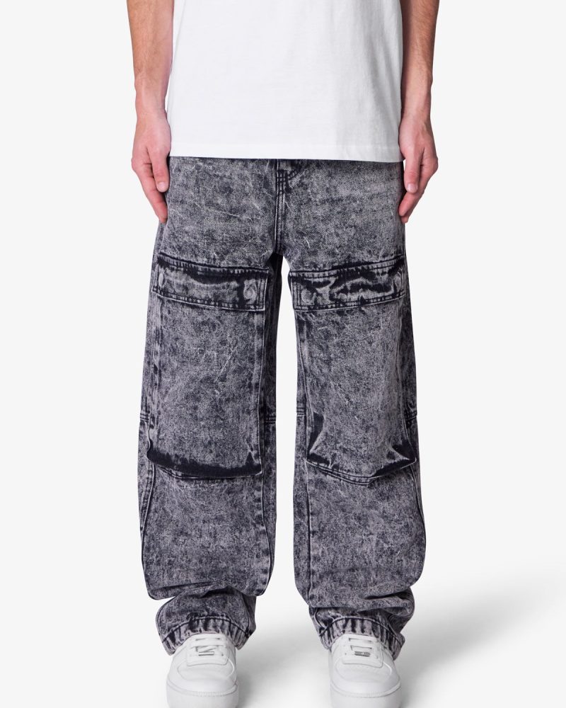 V741 Front Washed Cargo Denim - Grey