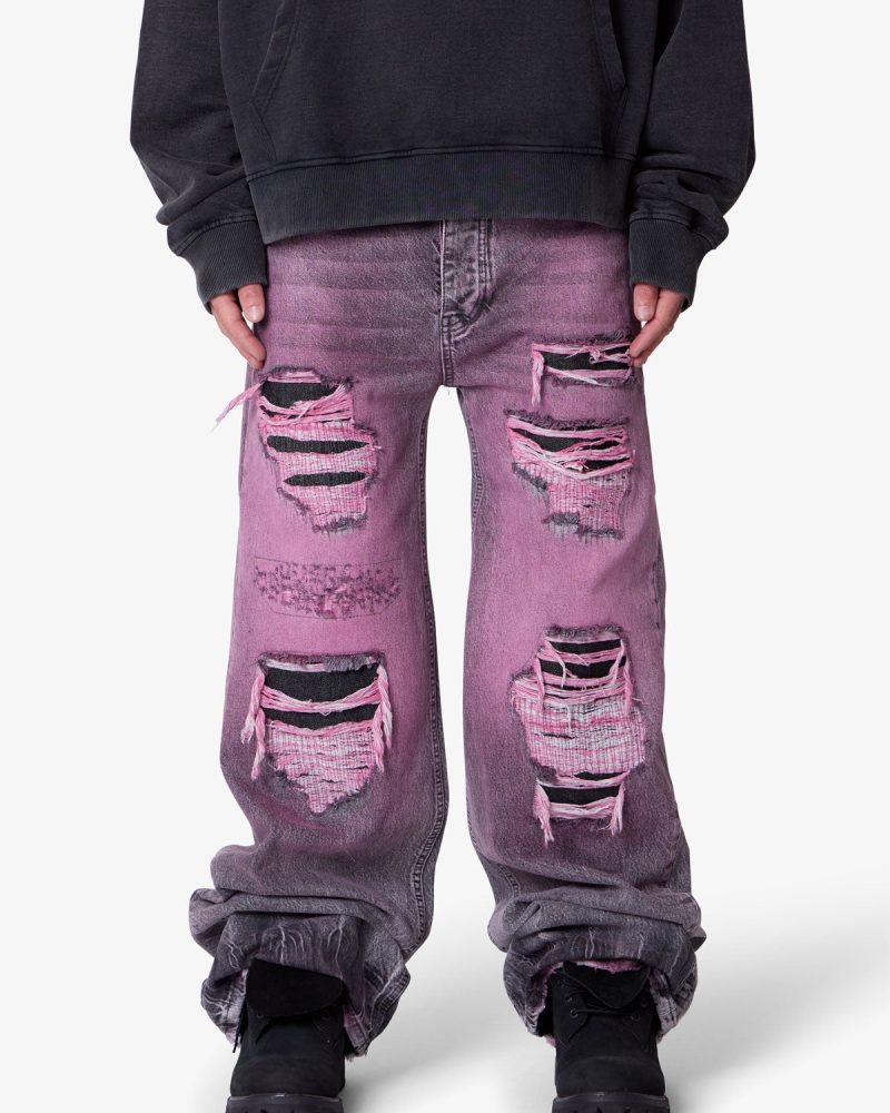 Void Distressed Spray Denim - Black