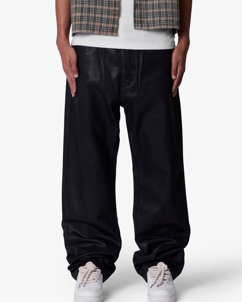 Waxed Ultra Baggy Denim - Black