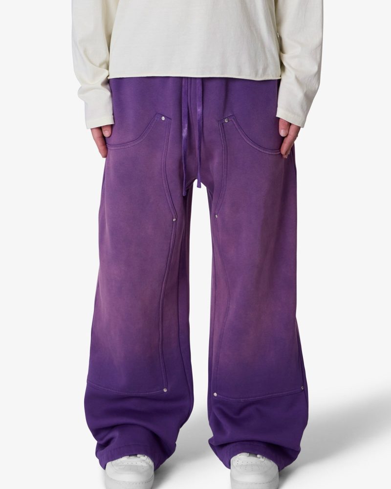West Double Knee Sweatpants - Purple