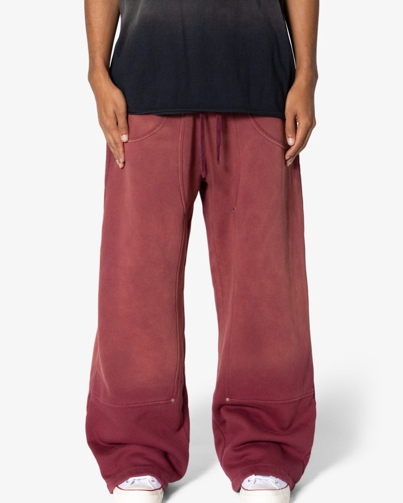 West Double Knee Sweatpants - Red