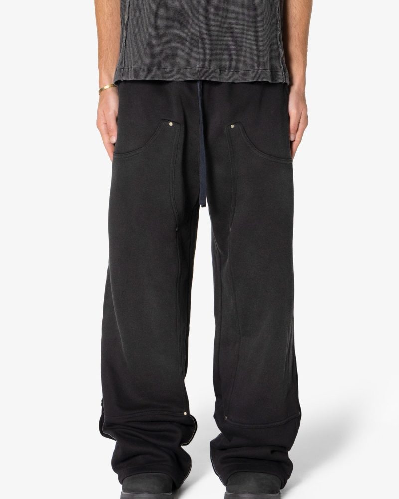West Double Knee Sweatpants - Washed Black