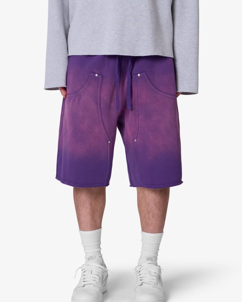 West Double Knee Sweatshorts - Purple